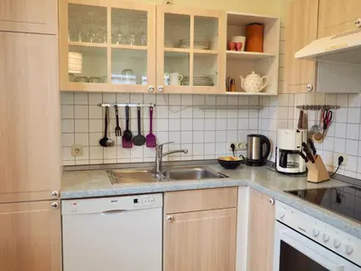 Küche/Küchenzeile in der Unterkunft Lindenstraße 43, Whg 1 - Nord bei Nordost