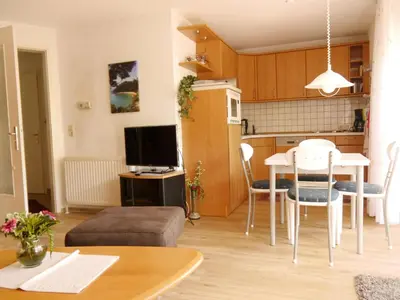 Küche/Küchenzeile in der Unterkunft Birkenstraße 6i Whg 03