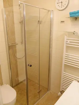 Ein Badezimmer in der Unterkunft Birkenstraße 6i Whg 03