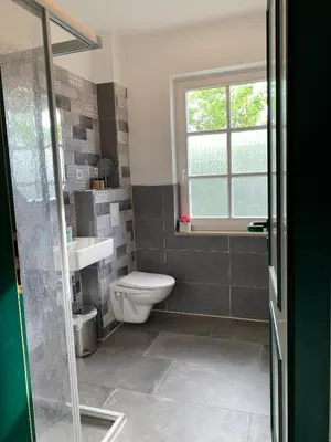 Ein Badezimmer in der Unterkunft Ferienhaus Schiffchen 