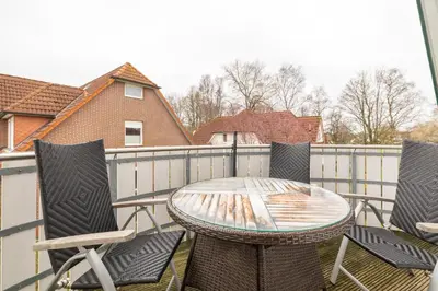 Ein Balkon oder eine Terrasse in der Unterkunft Ostseeidyll