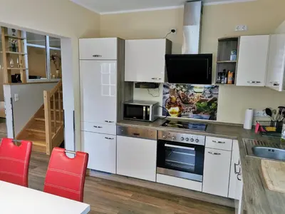 Küche/Küchenzeile in der Unterkunft Haus Kranichweide