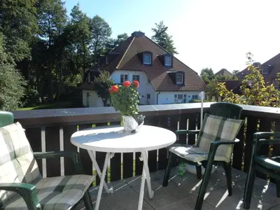 Ein Balkon oder eine Terrasse in der Unterkunft Resi M5