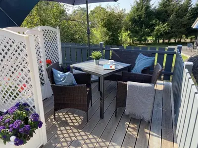 Ein Balkon oder eine Terrasse in der Unterkunft Ferienwohnung de lütte Leive in Born