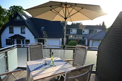 Ein Balkon oder eine Terrasse in der Unterkunft Lütten Kate 03