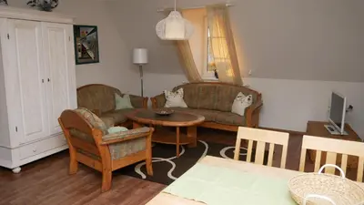 Ein Sitzbereich in der Unterkunft Haus 