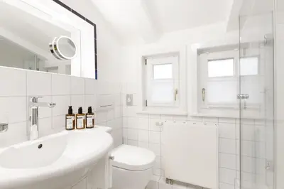 Ein Badezimmer in der Unterkunft Hotel Künstlerquartier Seezeichen