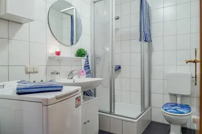 Ein Badezimmer in der Unterkunft Stürmann