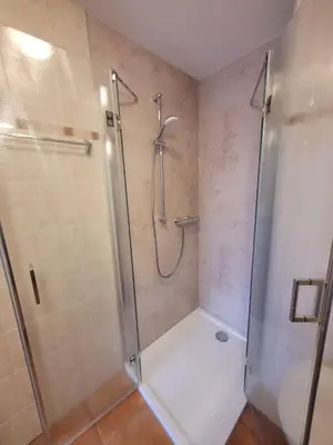 Ein Badezimmer in der Unterkunft Zum Strandkorb