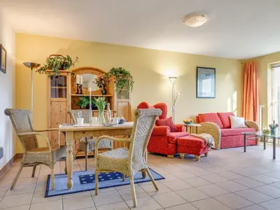 Ein Sitzbereich in der Unterkunft Ostseeresidenz - Whg 11