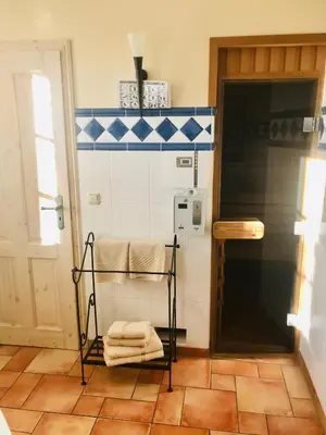 Ein Badezimmer in der Unterkunft 
