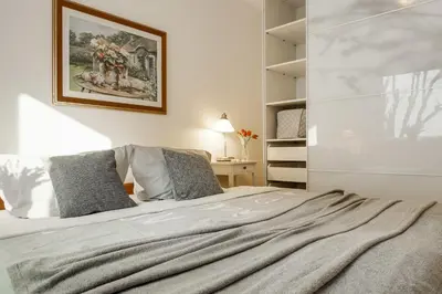 Ein Bett oder Betten in einem Zimmer der Unterkunft Birkenstraße 11a Whg 11