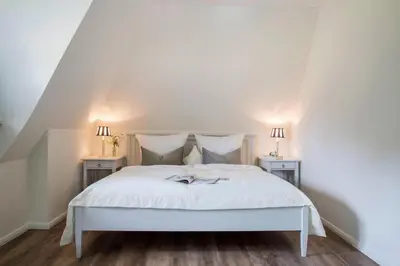 Ein Bett oder Betten in einem Zimmer der Unterkunft Ferienhaus, Fuhlendorf