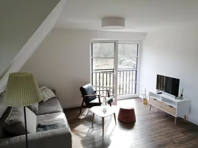 TV/Unterhaltungsangebot in der Unterkunft Darßer Strandgut - Haus Ahrenshooper Holz