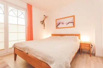 Ein Bett oder Betten in einem Zimmer der Unterkunft Fritz-Reuter-Straße 2 Whg 2