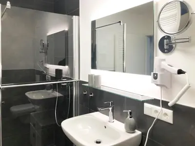 Ein Badezimmer in der Unterkunft Sterntaucher 04