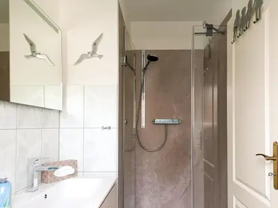 Ein Badezimmer in der Unterkunft Buchentraum Whg 4