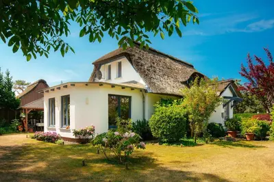 Ein Garten an der Unterkunft Ferienhaus Ankerherz