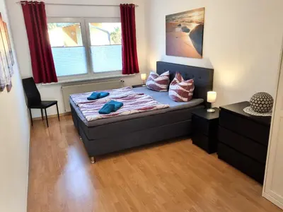 Ein Bett oder Betten in einem Zimmer der Unterkunft Ferienhaus Leonie