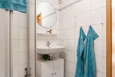 Ein Badezimmer in der Unterkunft Utkiek