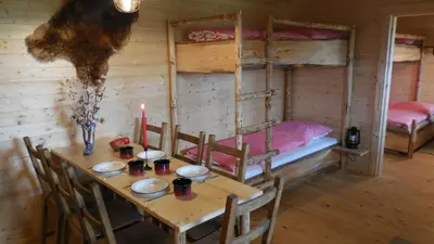 Ein Bett oder Betten in einem Zimmer der Unterkunft Horse Lake Ranch