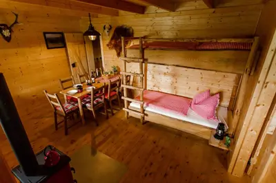 Ein Bett oder Betten in einem Zimmer der Unterkunft Horse Lake Ranch