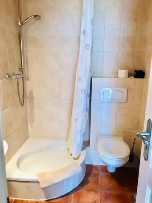 Ein Badezimmer in der Unterkunft 