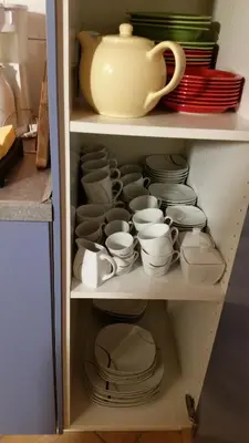 Kaffee-/Teezubehör in der Unterkunft Maisonettewohnung auf 2 Etagen mit zwei Balkonen
