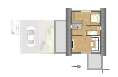 Grundriss der Unterkunft Boddenkahn
