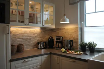 Küche/Küchenzeile in der Unterkunft Ferienwohnung Abendsonne