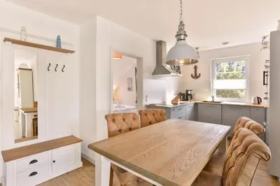 Küche/Küchenzeile in der Unterkunft Ferienwohnung Harmonie in Born