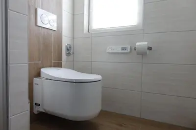 Ein Badezimmer in der Unterkunft Ferienwohnung de Windroos