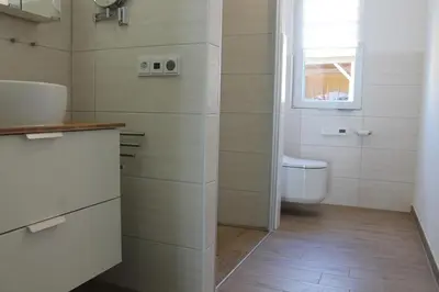 Ein Badezimmer in der Unterkunft Ferienwohnung de Windroos