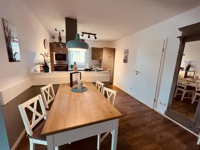 Küche/Küchenzeile in der Unterkunft Ferienwohnung van der Holm