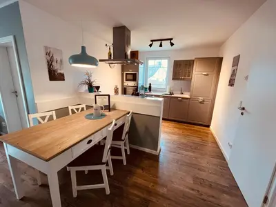 Küche/Küchenzeile in der Unterkunft Ferienwohnung van der Holm