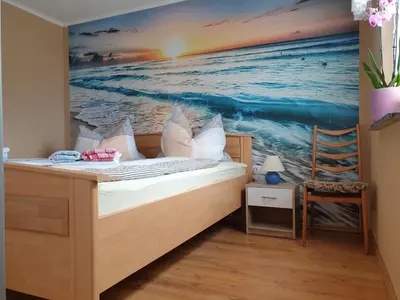 Ein Bett oder Betten in einem Zimmer der Unterkunft Ferienhaus Scheffler