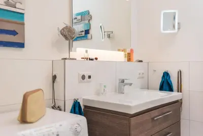 Ein Badezimmer in der Unterkunft Whg 12 Viktoria Luna Ostseeflair