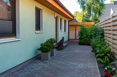 Ein Garten an der Unterkunft Meereslust OG 3R