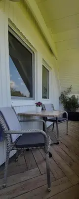 Ein Balkon oder eine Terrasse in der Unterkunft KOCHWERK Restaurant & Pension