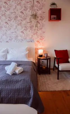 Ein Bett oder Betten in einem Zimmer der Unterkunft KOCHWERK Restaurant & Pension