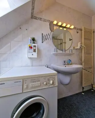 Ein Badezimmer in der Unterkunft 
