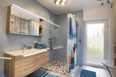 Ein Badezimmer in der Unterkunft Seelavie