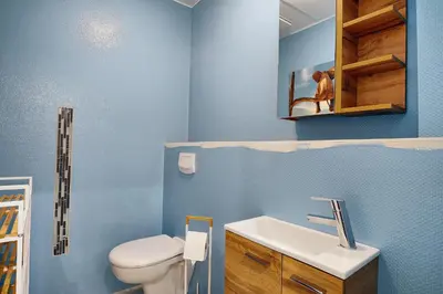 Ein Badezimmer in der Unterkunft Seelavie