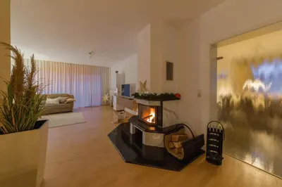 Ein Sitzbereich in der Unterkunft DIE LODGE Ferienwohnung in Zingst