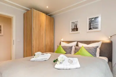 Ein Bett oder Betten in einem Zimmer der Unterkunft Ostseereise