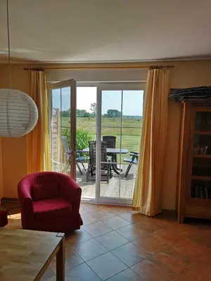 Ein Sitzbereich in der Unterkunft La Mer - Ferienwohnungen