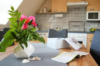 Küche/Küchenzeile in der Unterkunft Haus Steffchen - Gemütliche Auszeit nahe der Ostsee