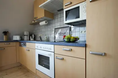 Küche/Küchenzeile in der Unterkunft Haus Steffchen - Gemütliche Auszeit nahe der Ostsee