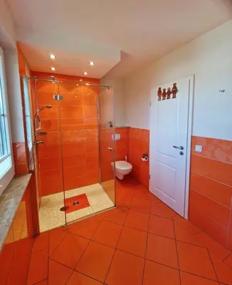 Ein Badezimmer in der Unterkunft Strandstr.