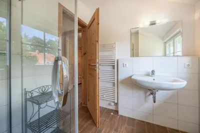 Ein Badezimmer in der Unterkunft Dorfstr. OT Müggenburg